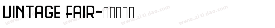 Vintage Fair字体转换